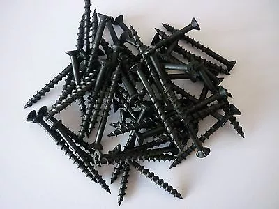 4.0 X 45mm Black Coarse Thread Pozi Carcass MDF Chipboard Screws • £3.99