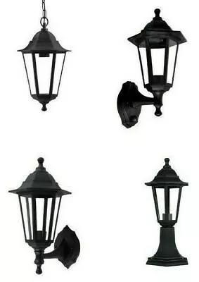 LED Black Traditional Coach House Outside Lantern Hanging Post Top Wall PIR  • £13.75