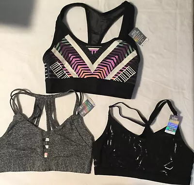 Lot Of 3 Victorias Secret Pink Ultimate Unlined Sports Bralette Bra Strappy Sm • £28.94