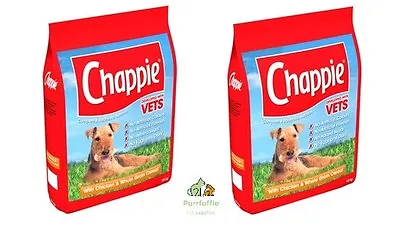 2x 15KG BAGS OF CHAPPIE CHICKEN WITH CEREAL DRY DOG FOOD BISCUITS BULK BUY 30KG • £70.99
