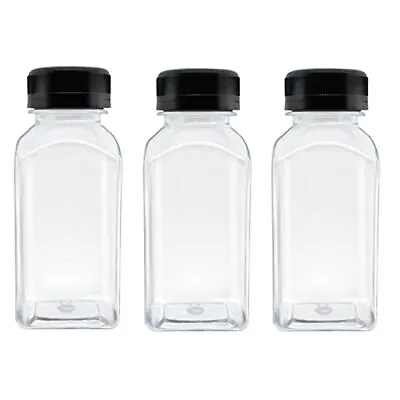 3 Pcs 8 Ounce Plastic Juice Bottles Reusable Bulk Beverage Containers For Jui... • $13.31