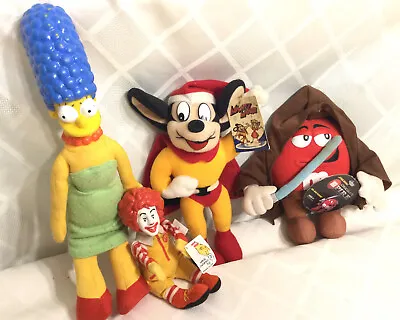 Vtg  Marge Simpson  Mighty Mouse  Ronald McDonald  Star Wars M & M Plush Lot • $24.98