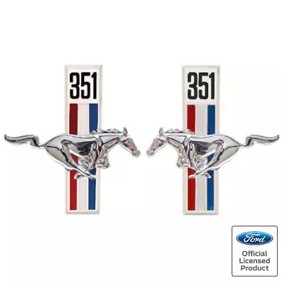 1967 1968 Mustang Fender Emblems  351  W/ Running Horse Left & Right Side • $69.99