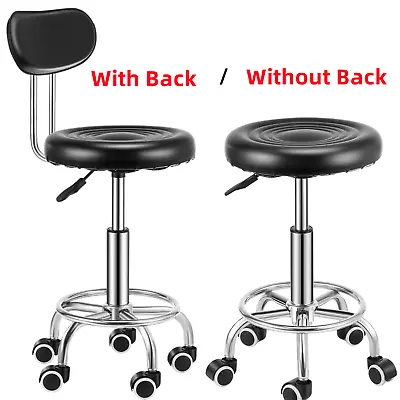 Adustable 360° Swivel Stool Round Bar Stool Salon Chair Beauty Workshop Fqdpzlzr • £24.90