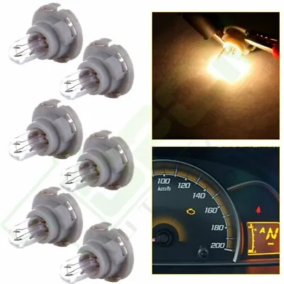 6x Warm White T5/T4.7 Neo Wedge 12mm Base A/C Heater Climate Control Light Bulbs • $9.49
