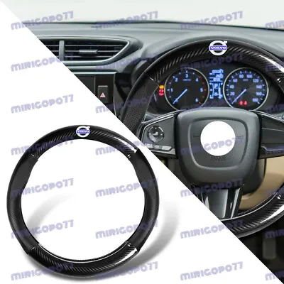 High Quality Leather Carbon Fiber Sty Car Steering Wheel Cover 15  For ALL VOLVO • $33.88