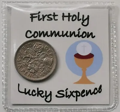 £2.69 • Buy First Holy Communion (Cream Design) Lucky Sixpence Gift 