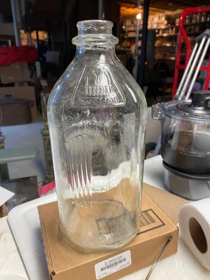 $8.99 • Buy Vintage Sterling Milk Co. Wauseon Ohio Glass Half Gallon Bottle