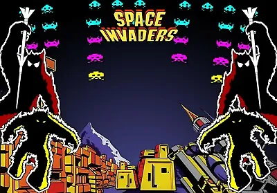 Arcade Classics Multicade Space Invaders Cocktail Table Underlay  23  W X 33  L  • $29.99