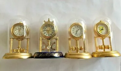  Lot Of 4 Vintage Mini Anniversary Clocks Battery Quartz Analog -Preowned • $100