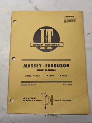 It Tractor Shop Service Repair Manual Massey Ferguson Mf135 Mf150 Mf165 Mf-27 • £53.08