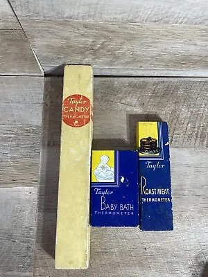 VTG Taylor Thermometer Lot Candy Baby Bath Roast Meat Original Boxes • $36.99