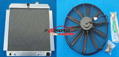 3 Row All Aluminum Race Radiator + Fan For 1948-1954 Chevy Truck Pickup AT 49 50 • $220