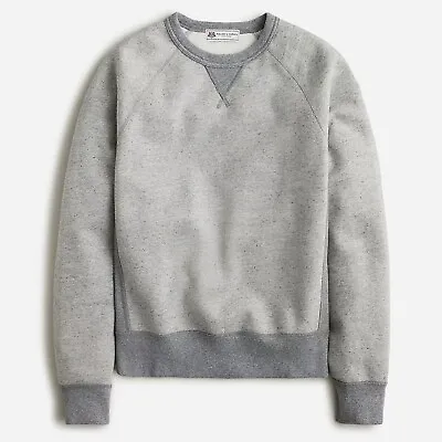 J. CREW Wallace & Barnes Men's Heritage Raglan Sweatshirt Heather Flint Gray NWT • $129.99