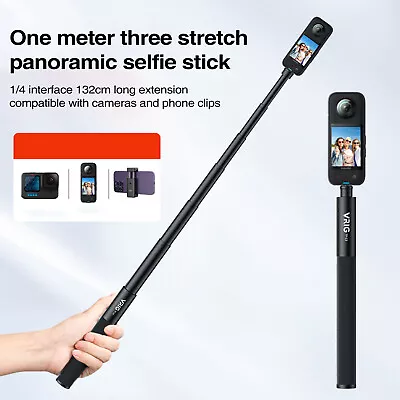 130cm Action Camera Selfie Stick Telescopic Extension Pole For GoPro Insta360 • $25.79