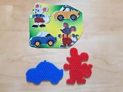 Hama Beads 1100 Car & Mouse Set With 2 Pegboards In Excellent Condition • $10