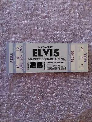 Elvis Presley Last Concert Ticket June 26th 1977 Indianapolis Indiana Msa • $25