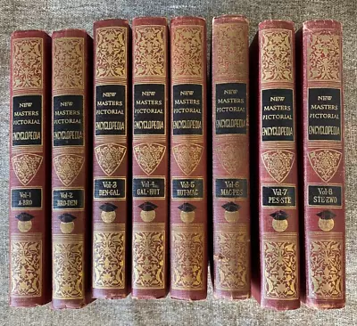 Vintage Book Set - New Masters Pictorial Encyclopedia - Volume I-VIII / Vol 1-8 • $90