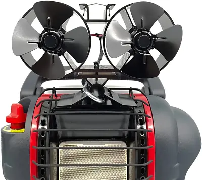 $82.99 • Buy Wood Stove Fan, 8 Blades Double Motors Fireplace Fan, Dual Fan For Heater, Heat 