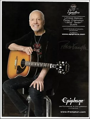 Peter Frampton Signature Epiphone 1964 Texan Acoustic Guitar Advertisement Print • $3.96