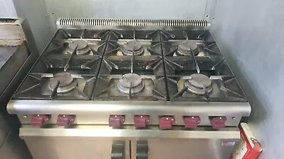 £650 • Buy Moorwood Vulcan Natural Gas 6 Burner Oven Range Cooker Castors Catering