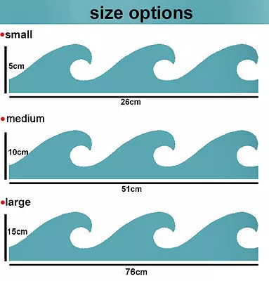 Wave Stencil Nautical Decor Nursery Paint Walls Fabric Furniture Ideal Stencils • £8.49