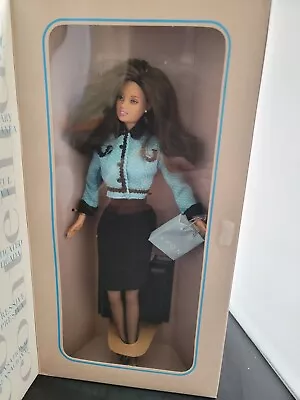 Barbie Doll-Vintage 1998 Avon Rep #22204 Hispanic/Dk Hr/Blue/Black Outfit/NIB • $24.50