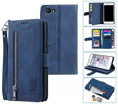 Oppo R9s All In One Suede Wallet Case Front Zip Pocket Lanyard • $13.50