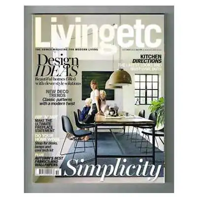 £4.95 • Buy Living Etc Magazine October 2013 Mbox2335 Design Ideas - Simplicity - Hip'N'Hot