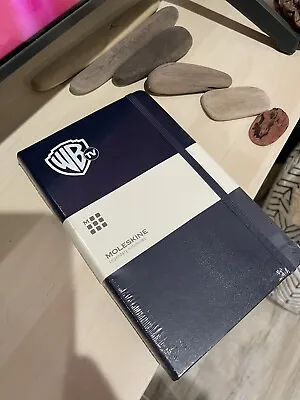 WB Blue Moleskine Classic Notebook Hard Cover Large (5  X 8.25 ) Ruled/Lined 240 • $10