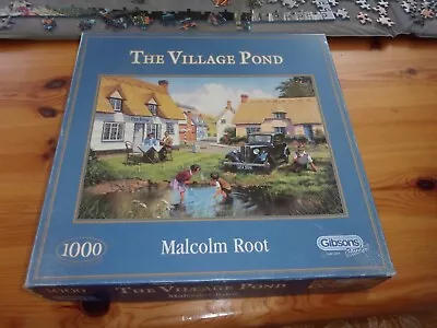 The Village Pond By Malcolm Root   1000 Piece Gibsons Jigsaw Puzzle Preloved • £5