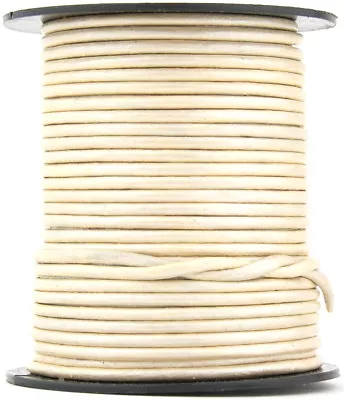 Xsotica® Pearl Metallic Round Leather Cord 2mm 25 Meters (27 Yards) • $11.75