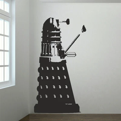 LARGE DR WHO DALEK CHILDRENS BEDROOM WALL ART MURAL STICKER 2-6ft VINYL TRANSFER • £8.49