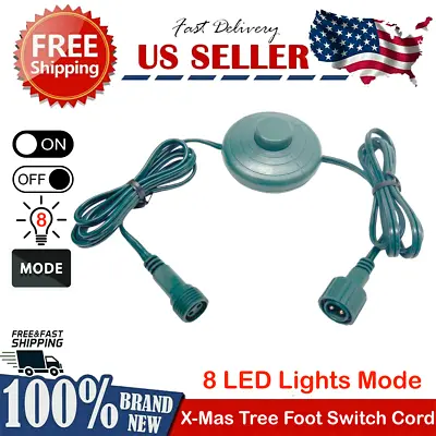 6Ft Christmas Tree Power Cord Connector 5/8in Foot Switch Change Light Mode • $38.95