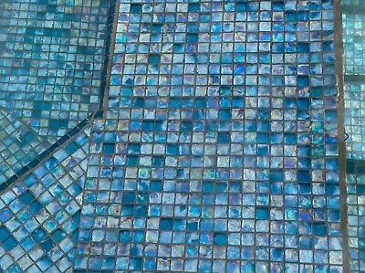 Brand New Box Of Mosaic Tile Sheets 12x12 In Sea Blue With Mesh Backing  • $175