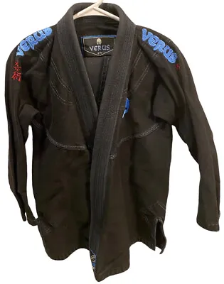 Verus Grappling Jiu Jitsu Gi Brazilian BJJ Uniform Spartacus Sz C4 Black Blue • $51.20