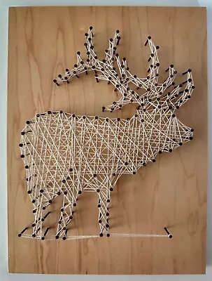 9”x 12” Handmade Decorative Bull Elk String Art Cabin Outdoor Decor  • $14