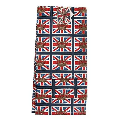 Union Jack British Flag 3-Pack Tea Towel Table Linen Absorbent Cotton Fabric • £4.95