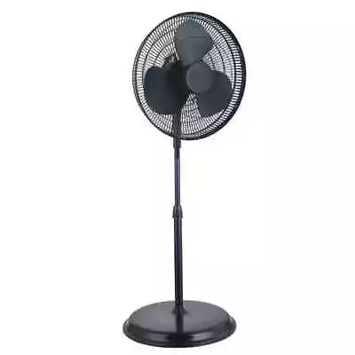 Pelonis 16  3-Speed Oscillating Pedestal Fan FS40-19MB New Black • $22.81