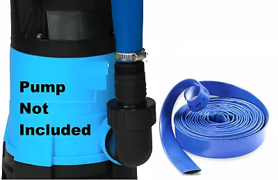 Layflat Hose PVC Flood Drainage Discharge Submersible Dirty Water Pump Lay Flat • £1.39