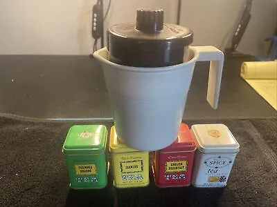 Vintage Welker Just-One Cup  Coffee/tea Maker & Wagner Mini Tea Tins Box1142 • $20