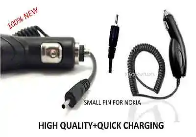 $3.26 • Buy NEW CAR CHARGER FOR NOKIA SMALL PIN C1 00,C2 01,C3 01,C5,C6,E50,E51,E61,E61i,,