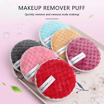 Face Washing Cleaner Cleansing Sponge Puff Cosmetic Remover Makeup Removal Pad • £2.56