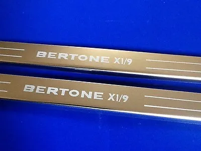 Bertone X19  X/19 LAST PAIR Door Sills Kick Plates Stainless Etched Logo Panels • $106.48