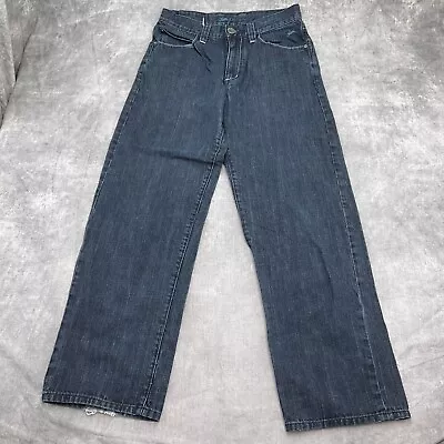 A Tiziano Jeans Men 31W X 31L Blue Rabbit Stitched Logo Y2K Wide Leg Hip Hop • $28.97