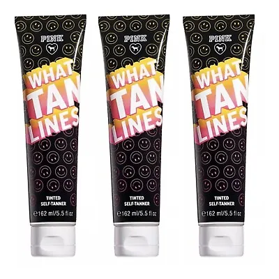 Victoria's Secret PINK What Tan Lines Tinted Self-Tanner ~ 5.5 Fl.oz. (Lot Of 3) • $119.99