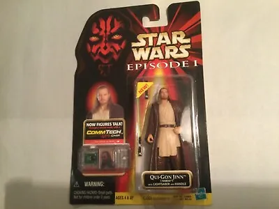 Star Wars Qui-Gon Jinn Naboo Lightsaber And Handle Comm Tech Chip • $14.17