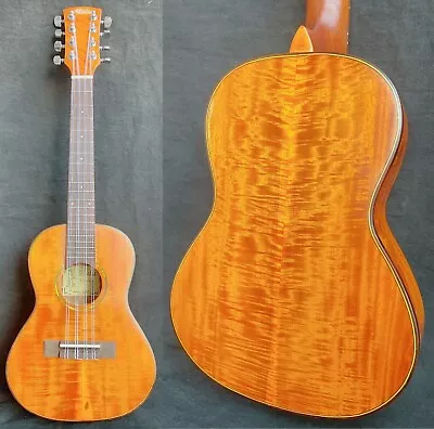 Alulu 8 String Solid Curly Acacia Koa Wood Tenor Ukulele Satin Polished BU987 • $195