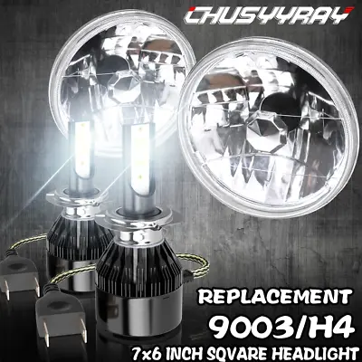 2PC 7 Inch 100W High-Low Beam LED Headlight For International Scout II 1973-1980 • $129.99