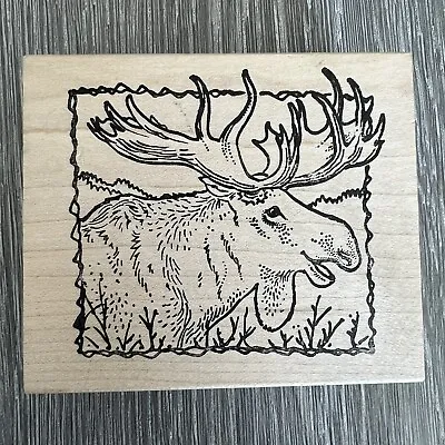 Moose Rubber Stamp My Hearts Stamps For You • $6.29